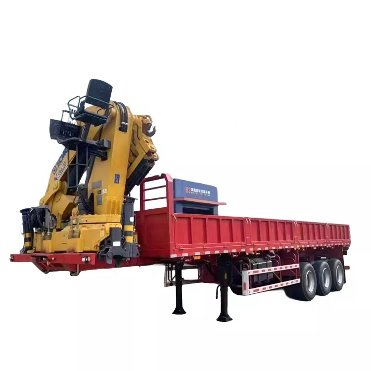 Lastebilmontert kran semitrailer med utvidet plattform