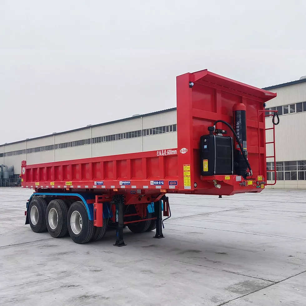Heavy-Duty Engineering Rear-Tipping Dump Semi-Trailer