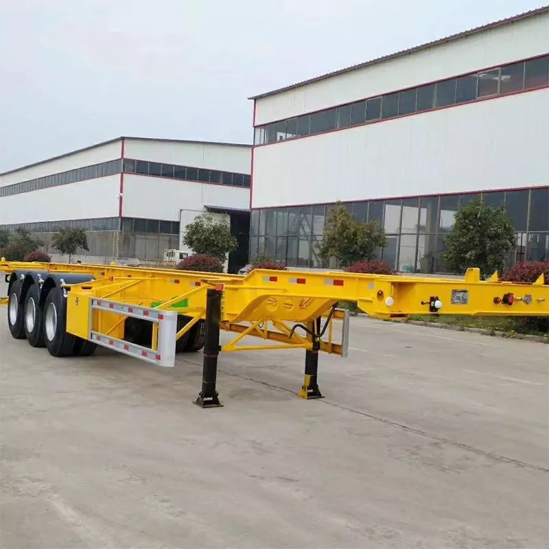 Low Bed Skjelett Container Semi-Trailer