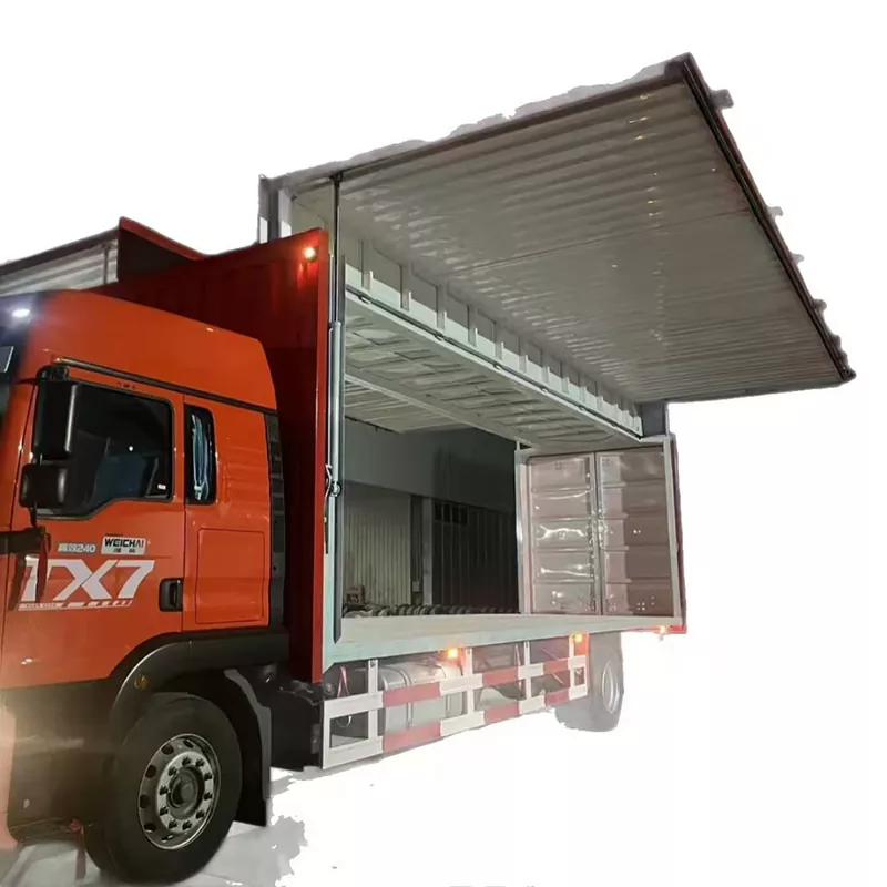 Enkeltsidet vingeåpningskasse semitrailer