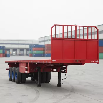 Straight-beam flatbed semitrailer Straight-beam flatbed semitrailer