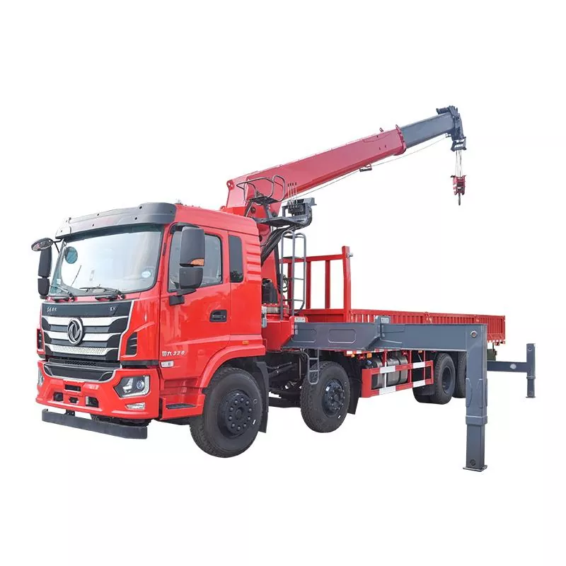 Straight-beam lastebil-montert kran semitrailer